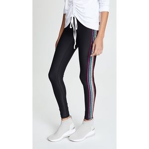 Terez Metallic Elastic Side Insert Leggings